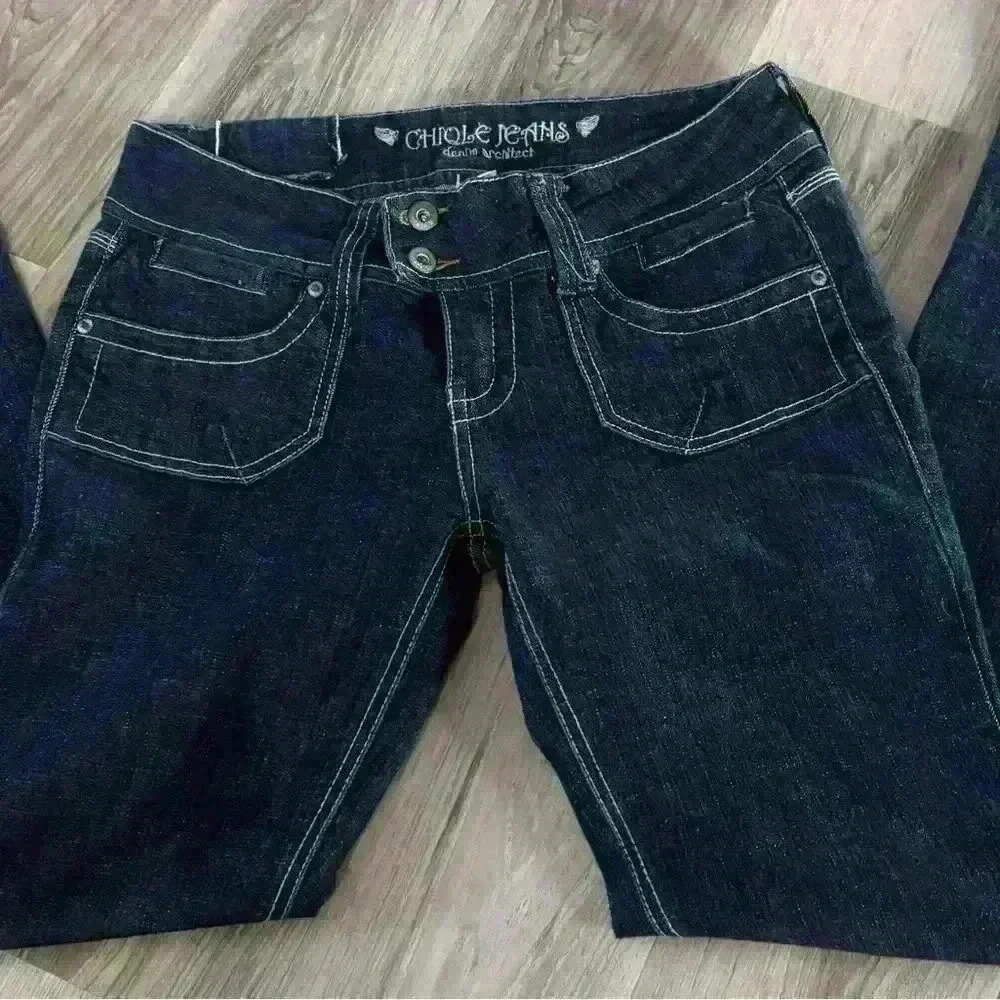 Women's Dark Blue Stretch Denim Jeans